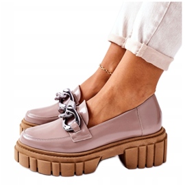 Mocassini Brogue Donna Pelle Cappuccino Laura Messi 2339 beige