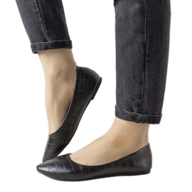 BM Ballerine nere in fantasia coccodrillo Camilia nero
