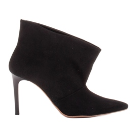 Marco Shoes Spille in pelle con una parte anteriore estesa nero