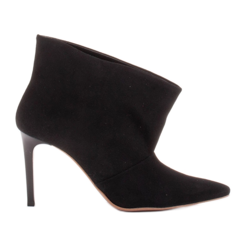 Marco Shoes Spille in pelle con una parte anteriore estesa nero