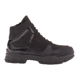 Marco Shoes Stivali sportivi Mil con vernice decorativa nero