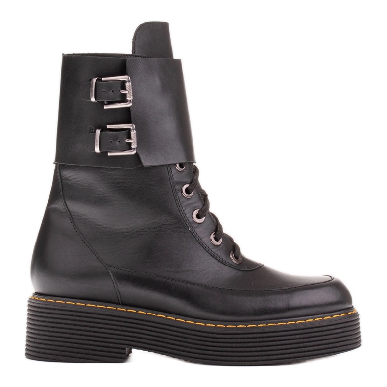 Marco Shoes Stivali Federica con fibbie decorative nero