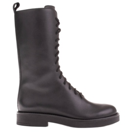 Marco Shoes Stivali stringati Lucia nero