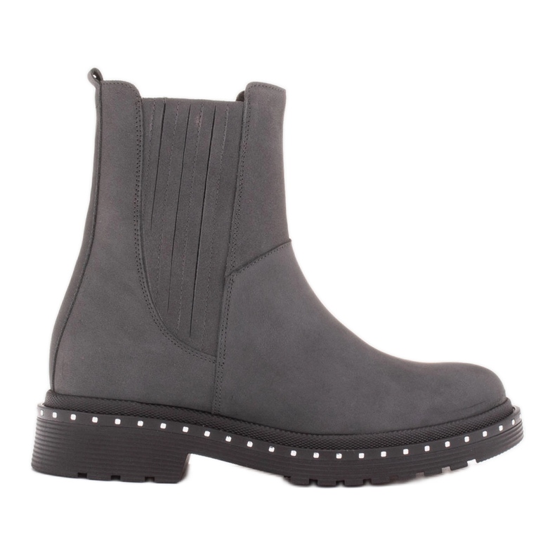 Marco Shoes Stivali Costanza con borchie argento grigio