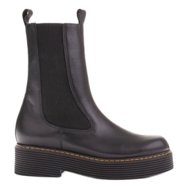Marco Shoes Stivali Greta con gomma elastica nero