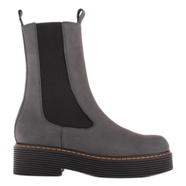 Marco Shoes Stivali Greta con gomma elastica grigio