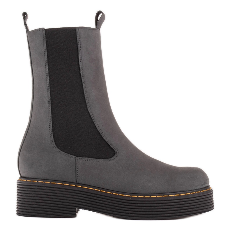 Marco Shoes Stivali Greta con gomma elastica grigio