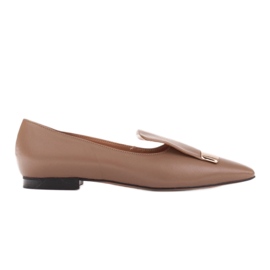 Marco Shoes Ballerine con linguetta decorativa beige