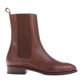 Marco Shoes Stivaletti Chelsea Sofi con tomaia in gomma marrone