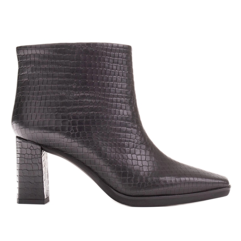 Marco Shoes Stivali combinati realizzati in due tipi di pelle nero