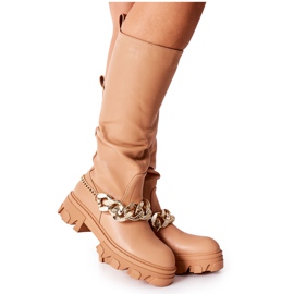 PB1 Stivali alti Cecina cammello marrone
