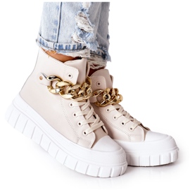 PB1 Sneakers Alte Sulla Piattaforma Beige La Rocca