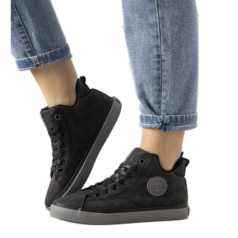 Sneakers Giulia da donna isolanti nere Big Star nero