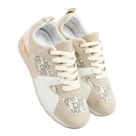 Scarpe sportive beige B0-907 Beige