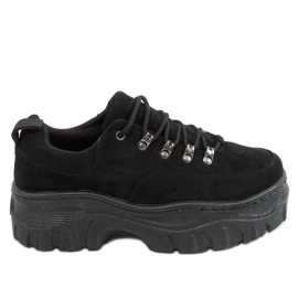 Nero 6290 Scarpe sportive nere con suola alta