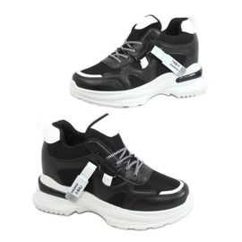 Nero 2D12YD0190-01 Scarpe sportive nere con zeppa