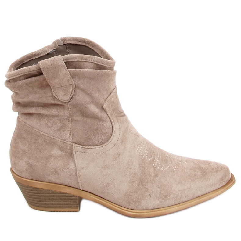 Stivali texani da donna beige 99-65 Taupe