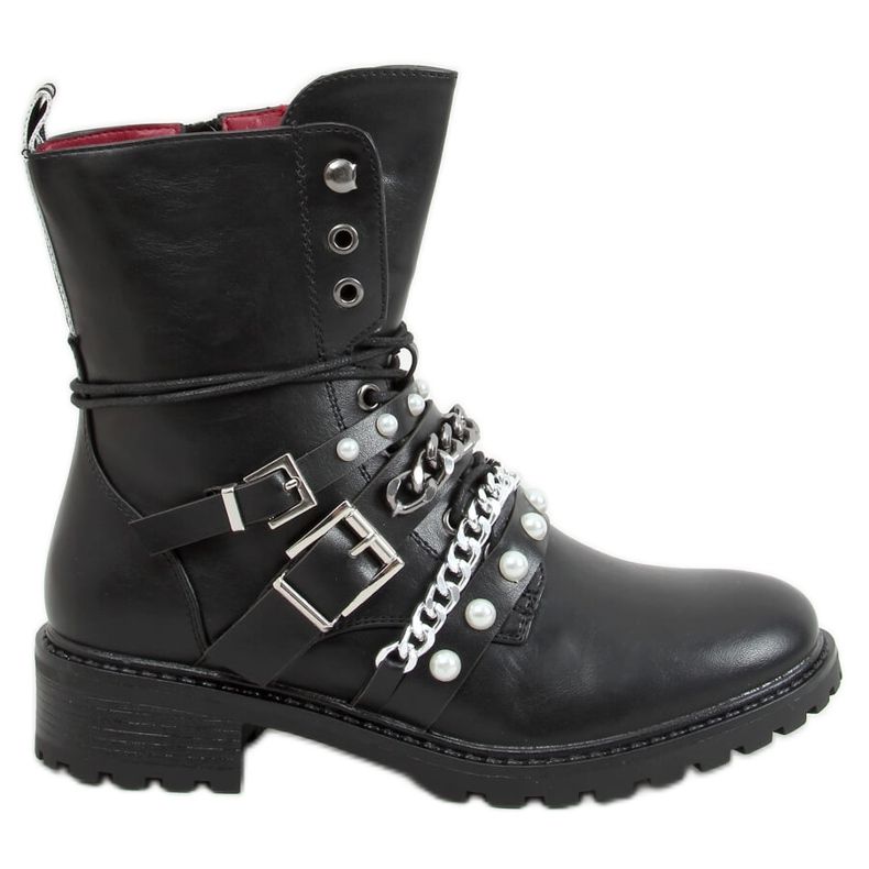 Stivali militari con catena neri M506 Black nero