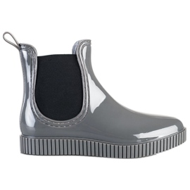 SHELOVET Galosce Laccate Sulla Pedana grigio