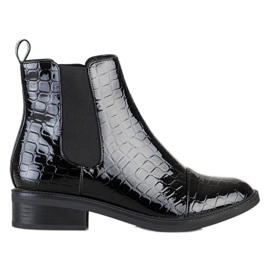 Goodin Stivaletti Jodhpur laccati Snake Print nero