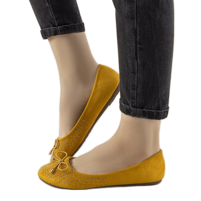 Ballerine gialle con fiocco Larissa giallo