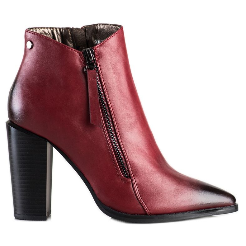 SHELOVET Stivaletti Maroon In Spitz rosso