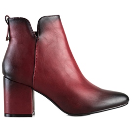 M.Daszyński Stivali bordeaux con isolamento rosso