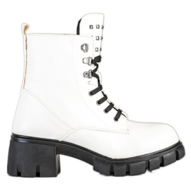 SHELOVET Lavoratori alla moda con borchie bianco