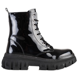 SHELOVET Stivali caldi con ecopelle nero