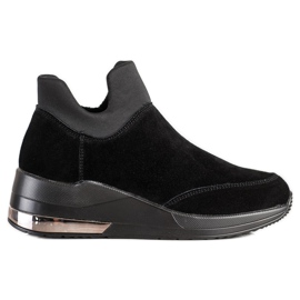 Filippo Sneakers in pelle su una cerniera nero