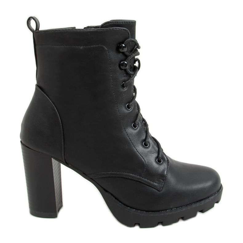 Nero Tacchi alti con lacci 77-152 Nero