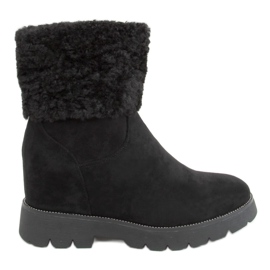Stivali su una zeppa nascosta nero KL-711 Black