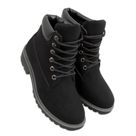Stivali in legno da donna neri F662 Black nero