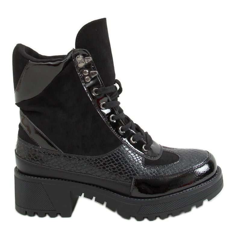 Stivali su una suola spessa KL-757 Black nero