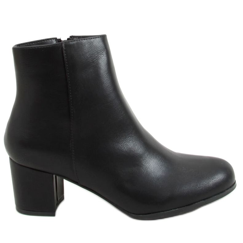 Stivali neri con tacco basso MM6265-1 Nero