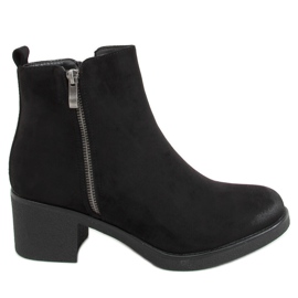 Stivali con tacco in gomma nero 8301 Nero