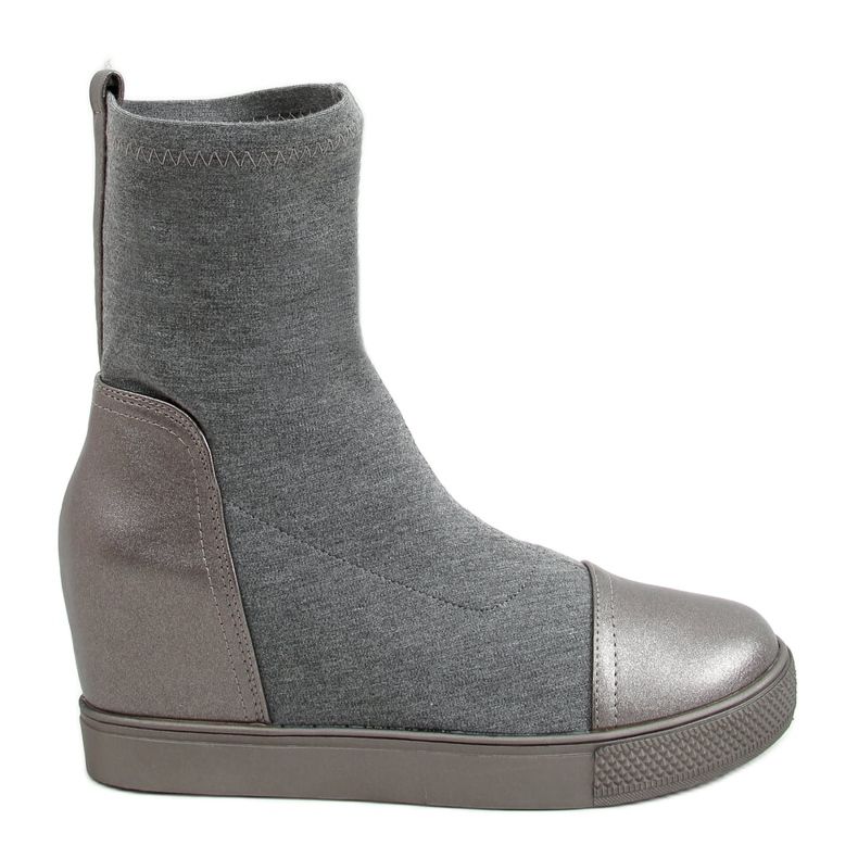 Grigio zeppa calzino HQ887 Grigio