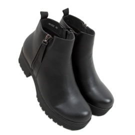 Stivali neri con suola spessa 9B1053 Black nero