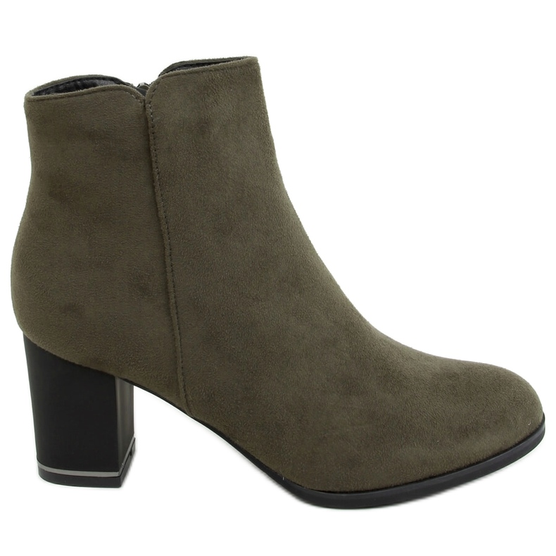 Stivali verdi con tacco basso KL-718 Green verde