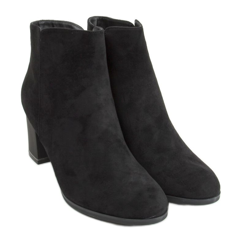 Stivali neri con tacco basso KL-718 Black nero