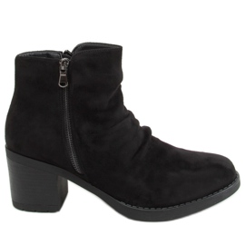 Stivali neri con tacco largo J19-70 Black nero