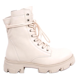 BM Stivali stringati beige RQ379 Beige