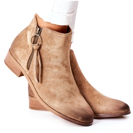 Vinceza Stivaletti Scamosciati Donna Beige Janice