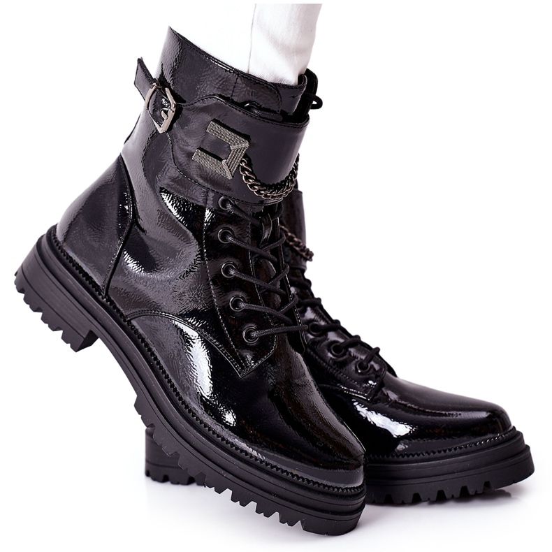 S.Barski Stivali caldi da donna Workers Black Vanquish nero