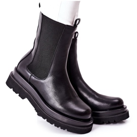 S.Barski Stivali alti da donna Jodhpur Black Belive nero