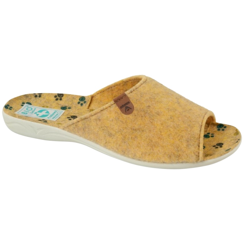 Pantofole in feltro Adanex 25493 giallo