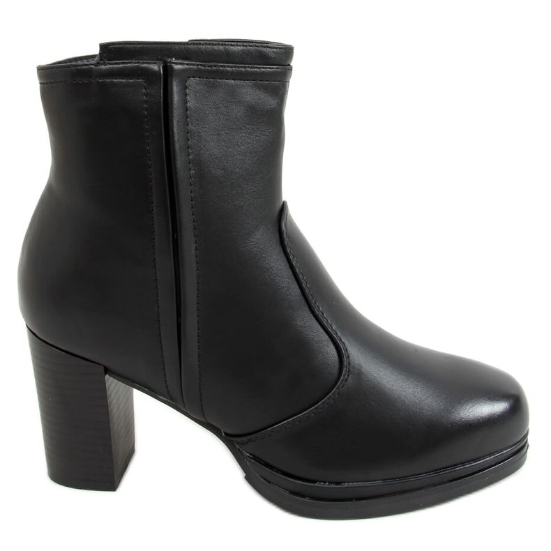 Stivali neri con tacco alto 9553 Black nero