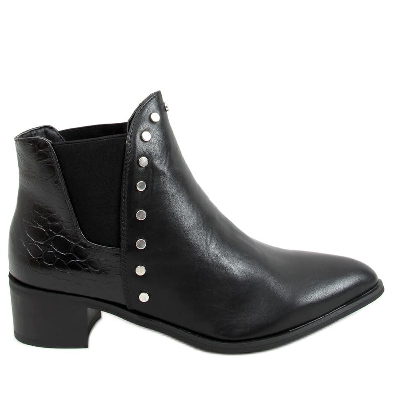 Stivaletti Chelsea neri da donna C753 Black nero