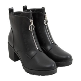 Stivali neri con tacco alto BH-50 Black Pu nero