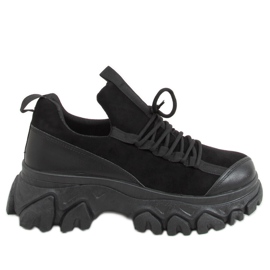 Nero NB520P Scarpe sportive nere con suola alta